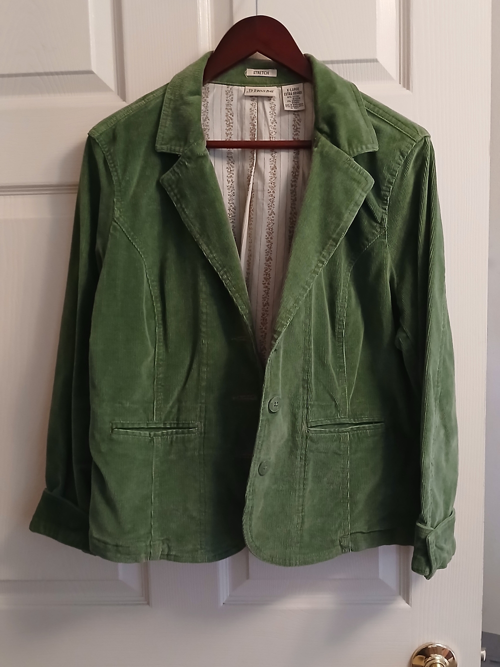 St. John's Bay Green Corduroy Blazer